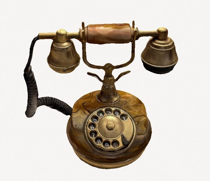 Rotary Dial Phone 3D model_1
