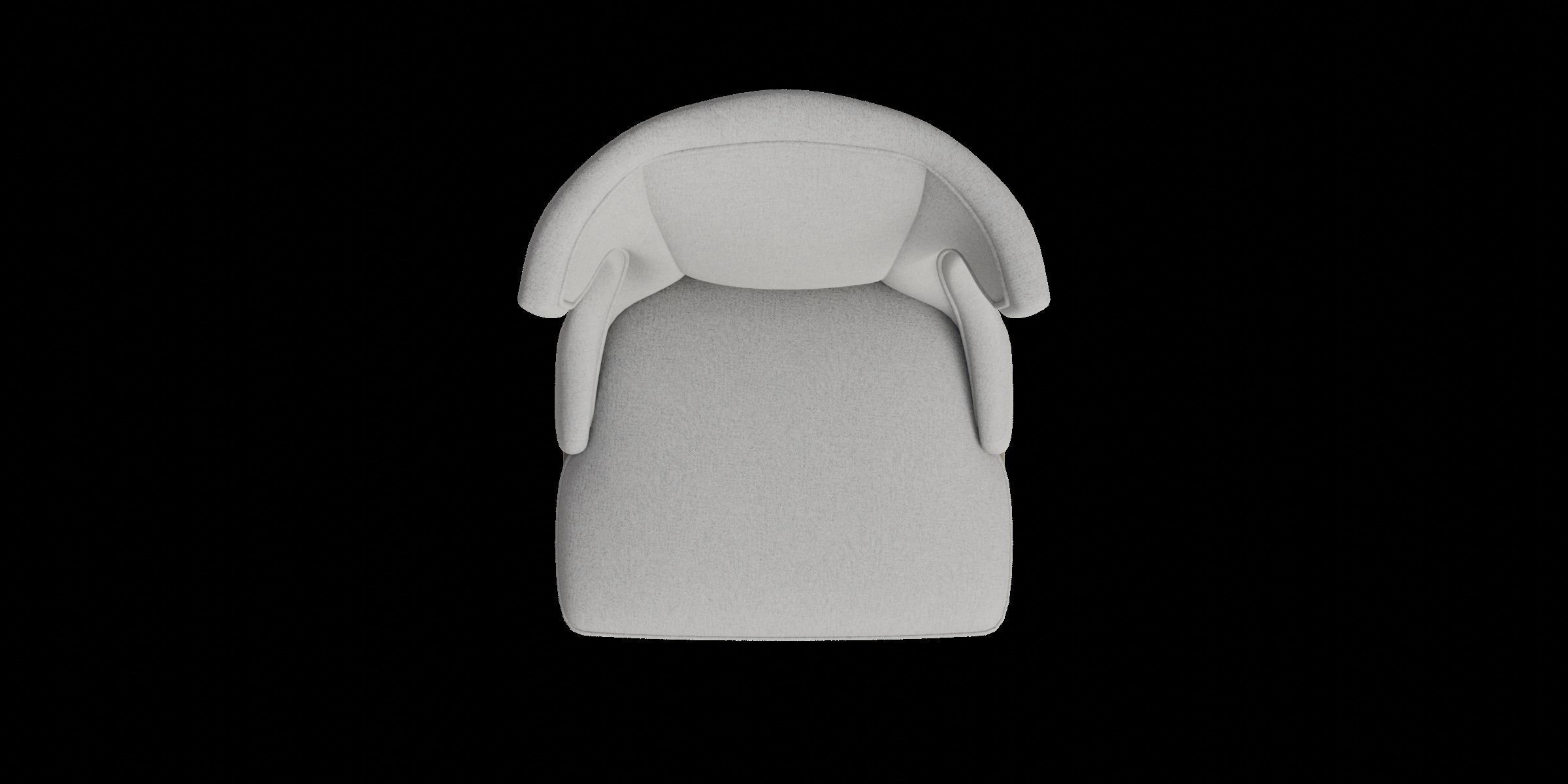 Gray Fabric Wooden Swivel Counter Stool 3D model_1