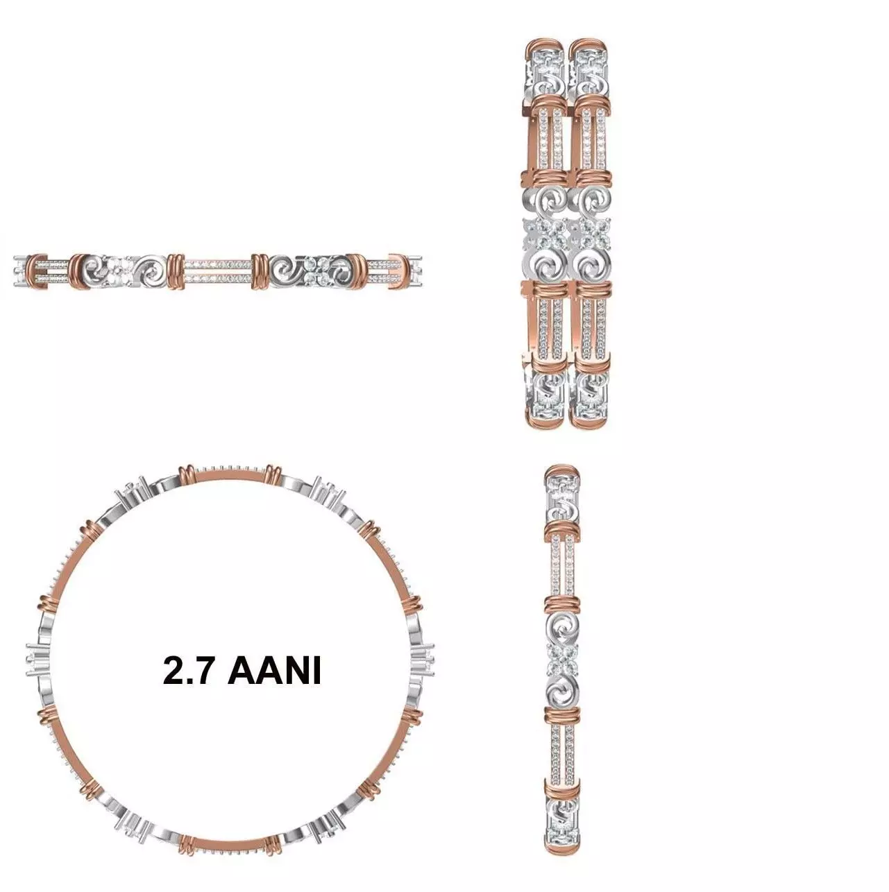 Bangle Bracelet STL JCD Details 3D print model_0