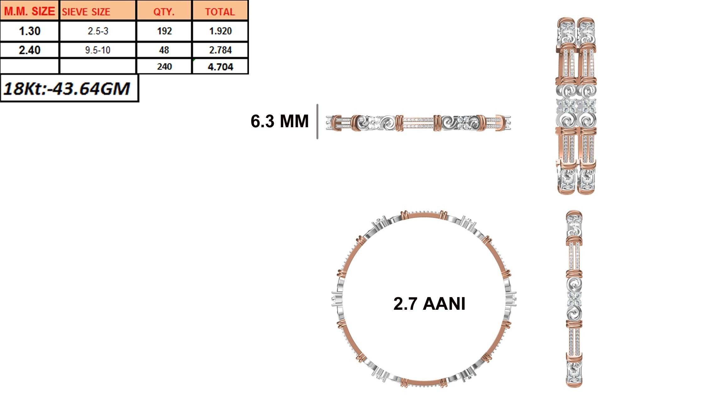 Bangle Bracelet STL JCD Details 3D print model_1