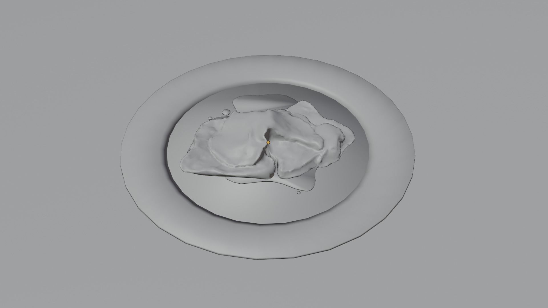 French Toast with Egg 3D model_2