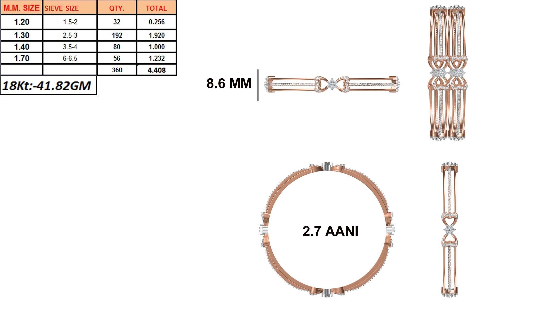 Bangle Bracelet STL JCD Details 3D print model_1