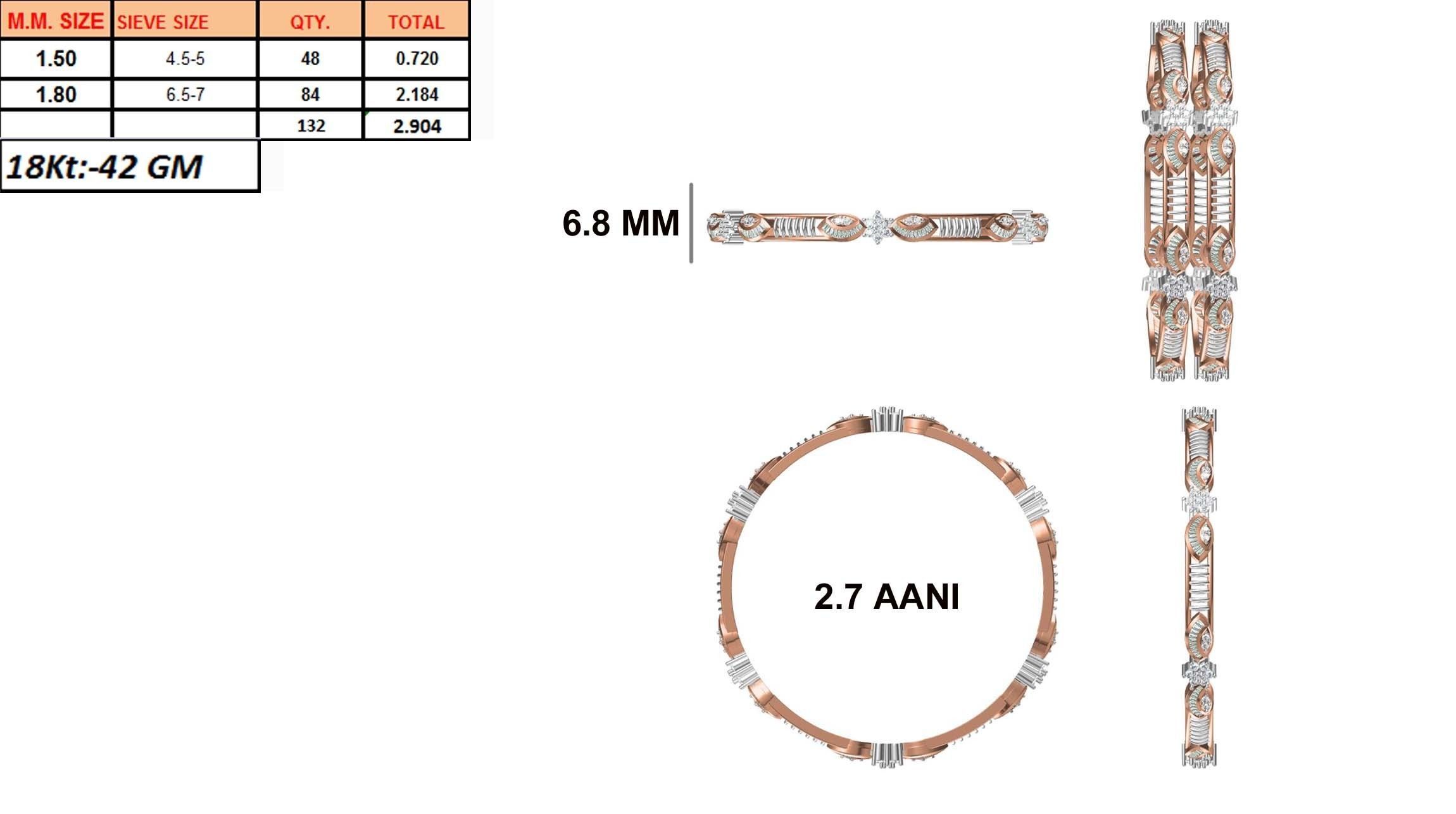 Bangle Bracelet STL JCD Details 3D print model_1