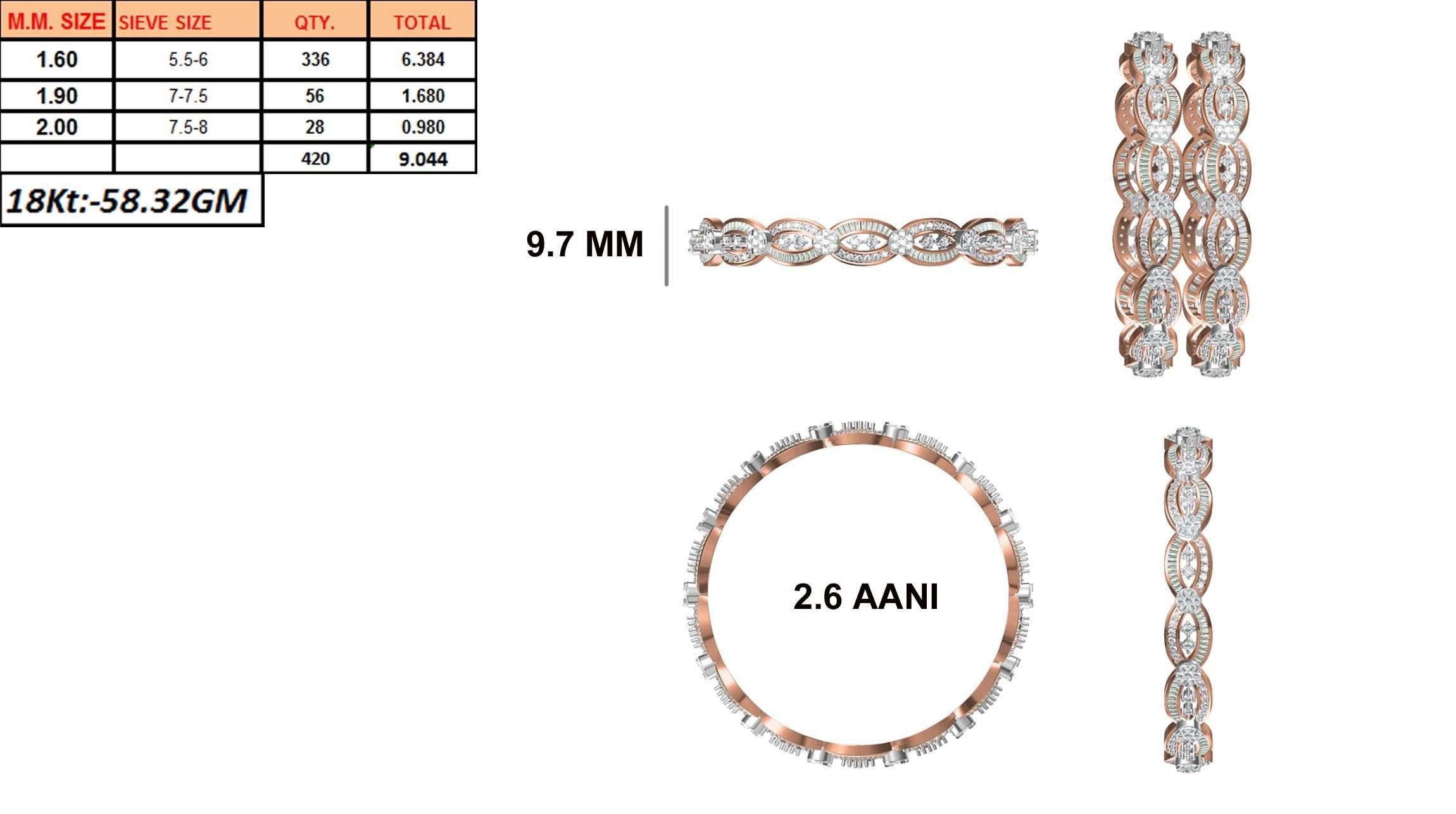 Bangle Bracelet STL JCD Details 3D print model_1