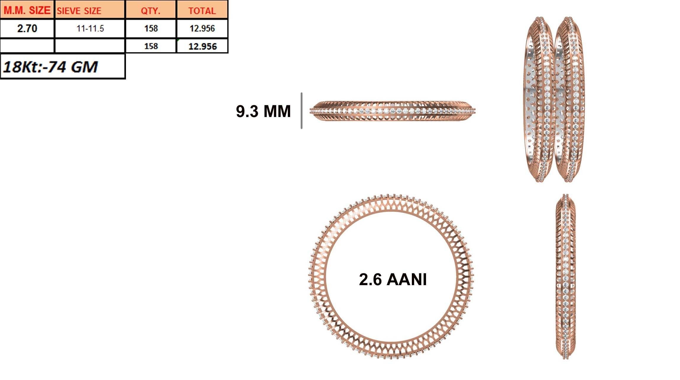 Bangle Bracelet STL JCD Details 3D print model_1