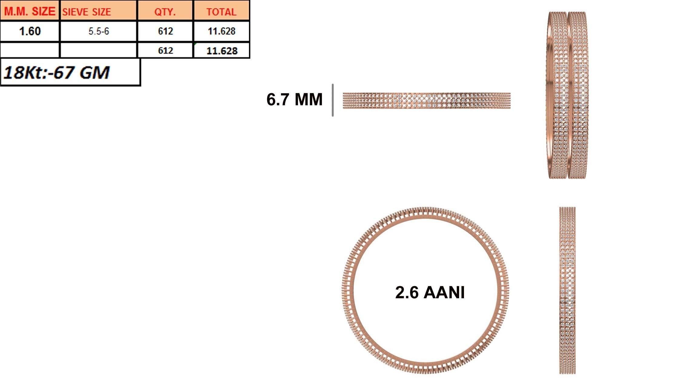 Bangle Bracelet STL JCD Details 3D print model_1