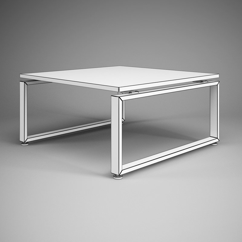 Square Office Table 27 3D model_1