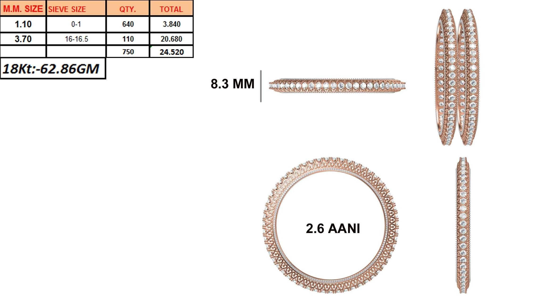 Bangle Bracelet STL JCD Details 3D print model_1