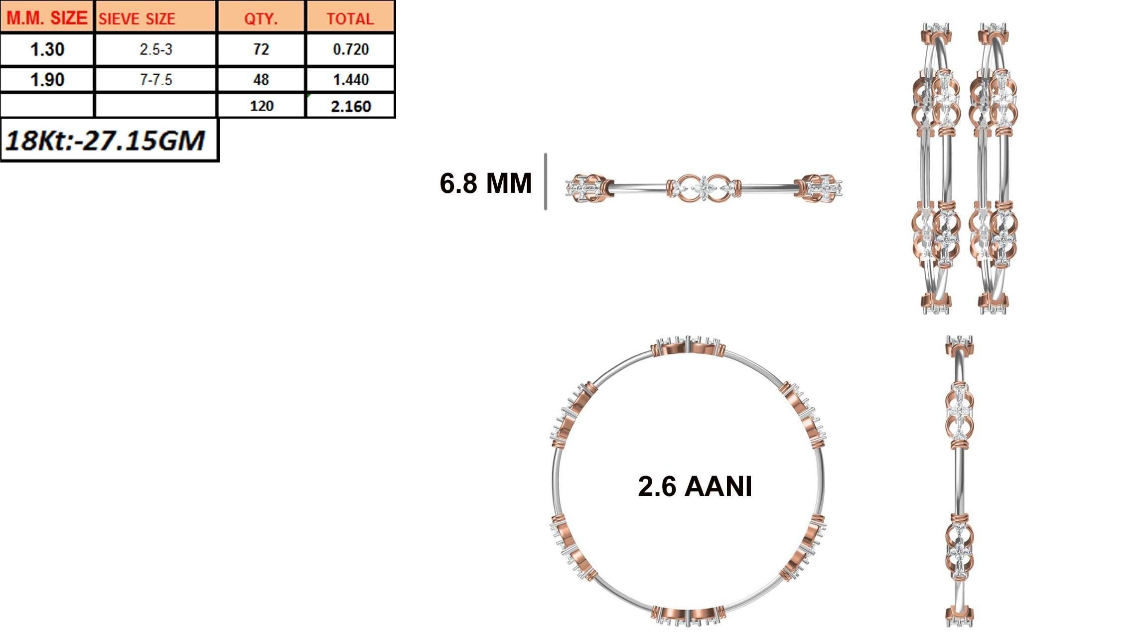 Bangle Bracelet STL JCD Details 3D print model_1