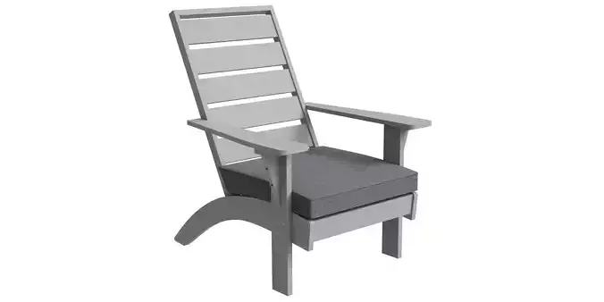 Gray Wooden Patio Chair