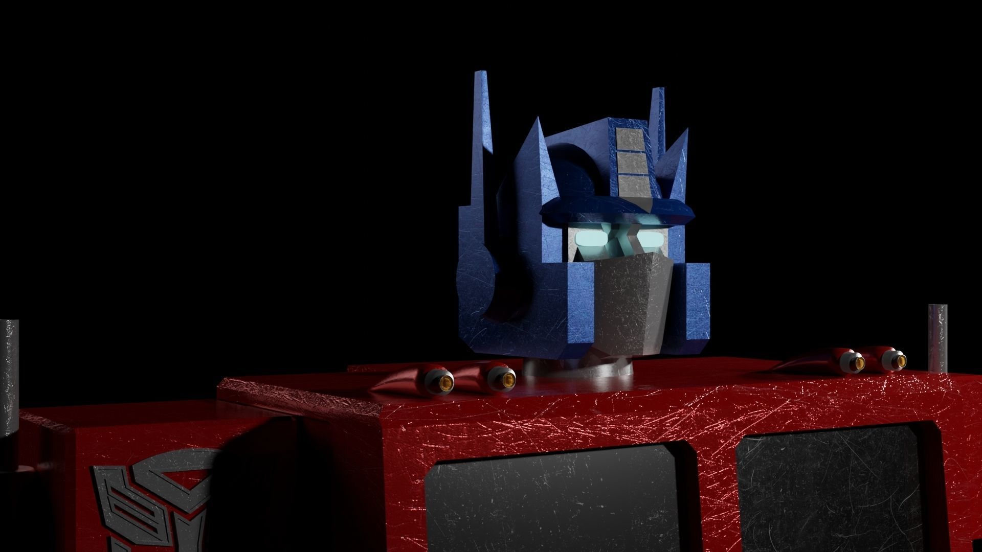 Optimus Prime Low-poly 3D model_1
