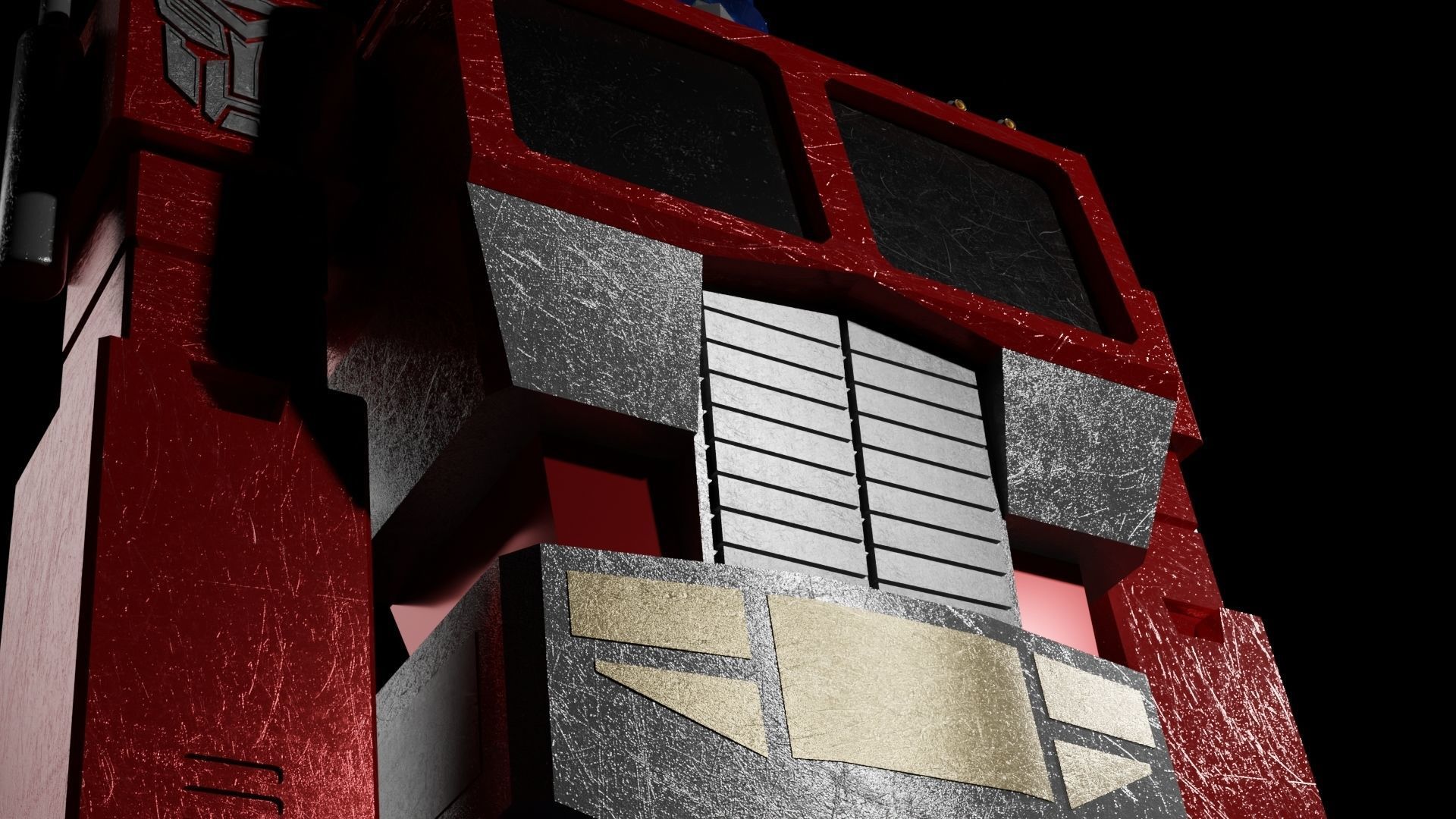 Optimus Prime Low-poly 3D model_4