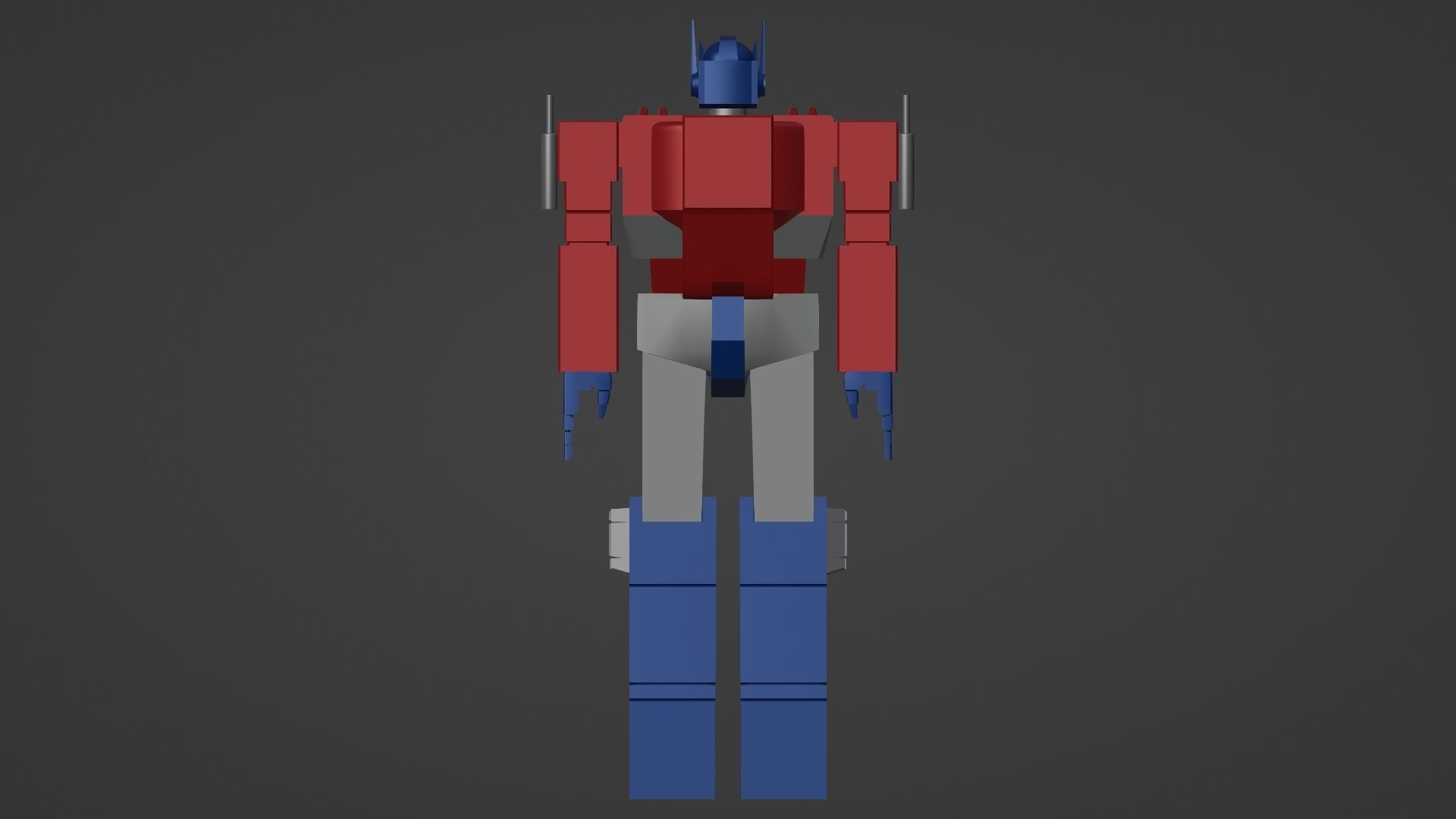 Optimus Prime Low-poly 3D model_5