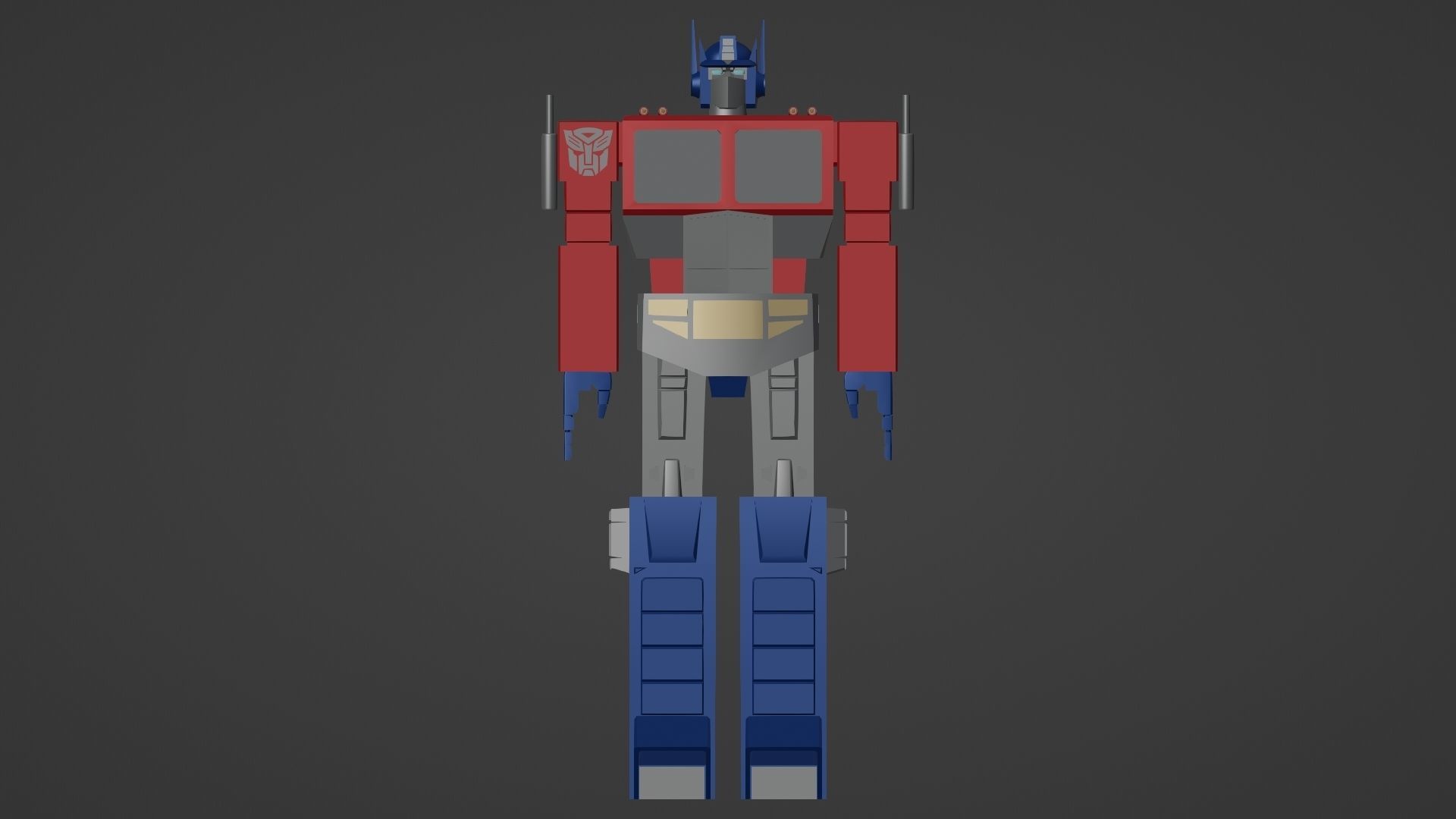 Optimus Prime Low-poly 3D model_3