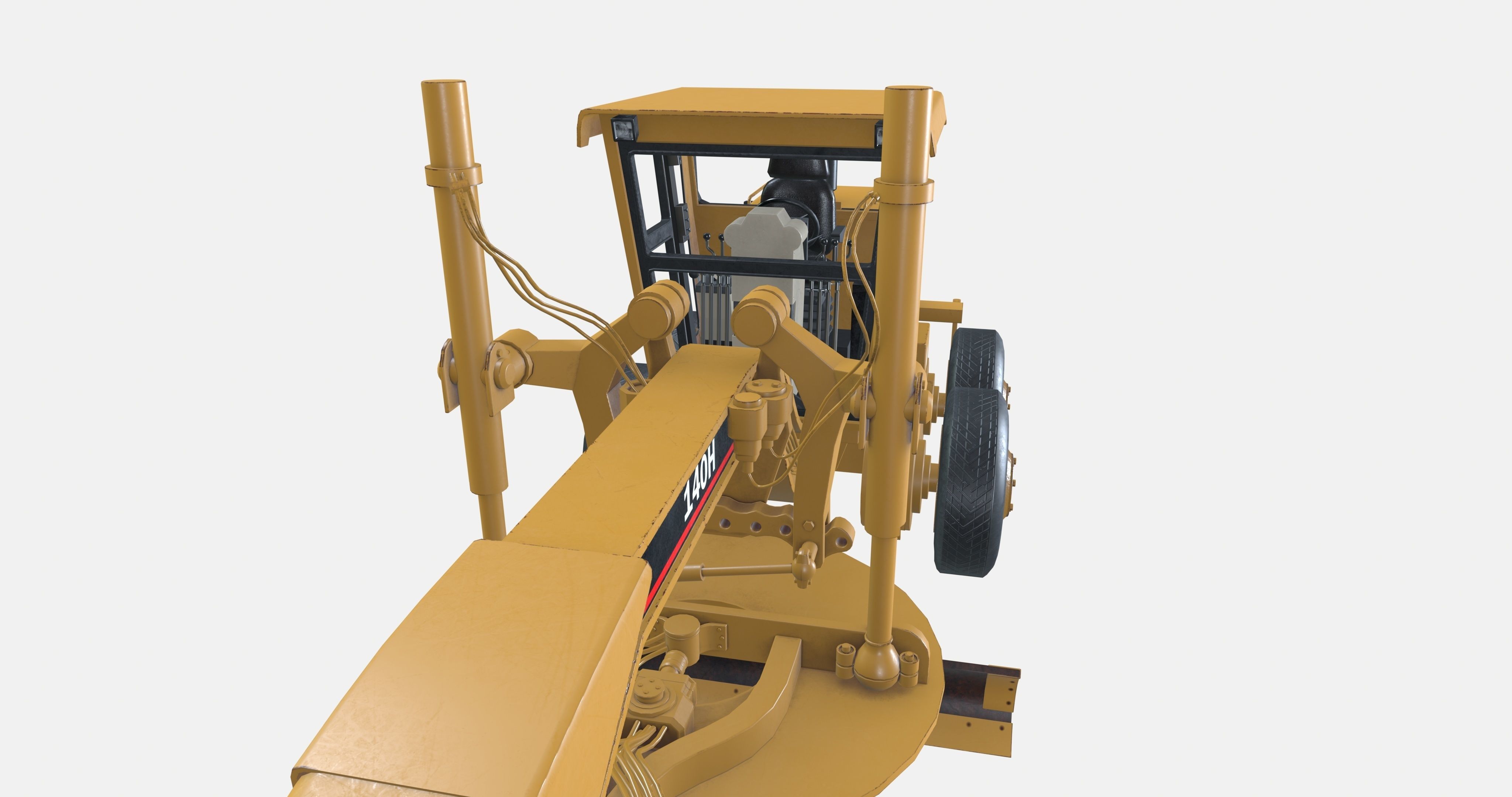 Grader Vehicle 3D model_9