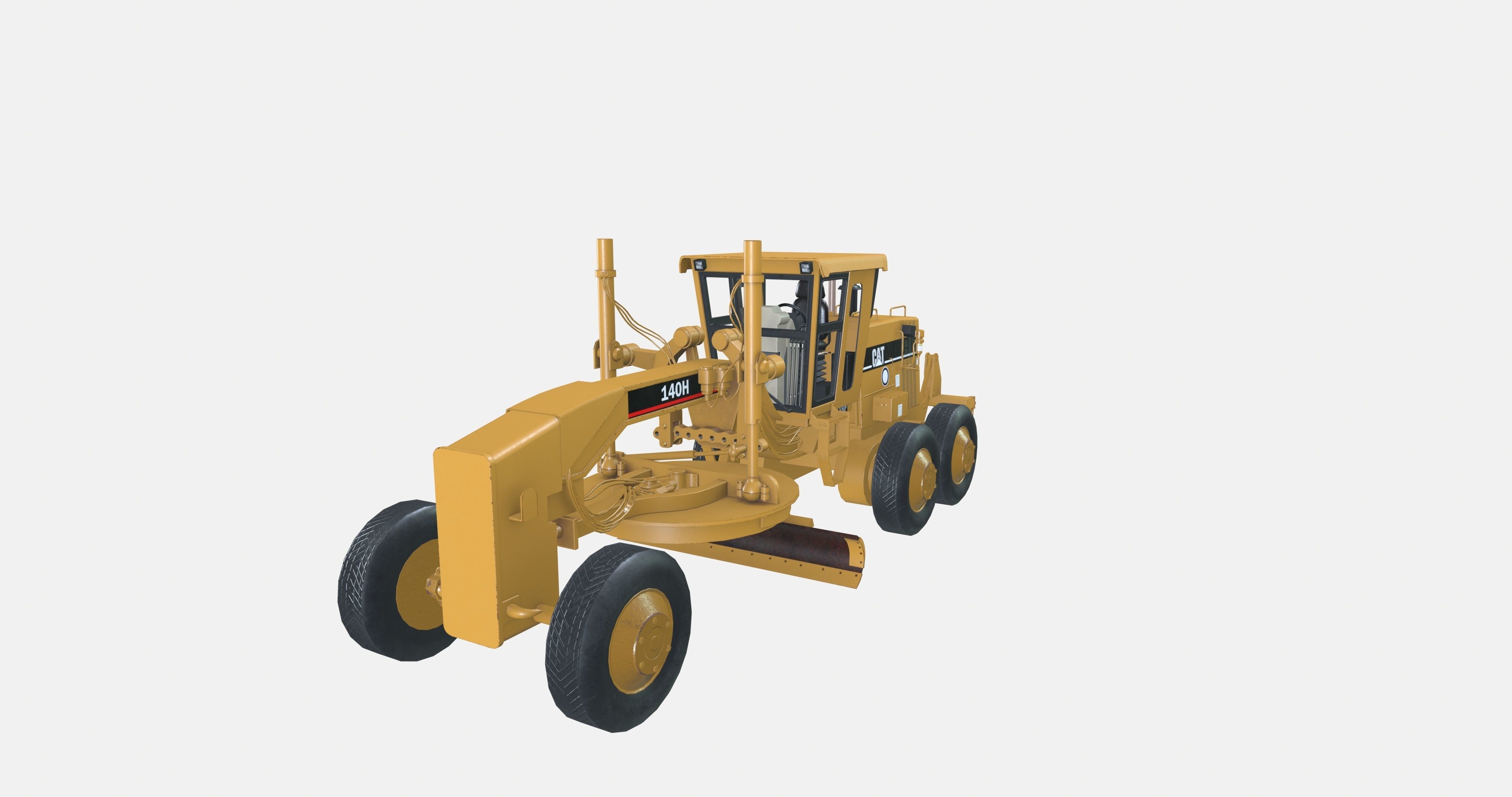Grader Vehicle 3D model_3