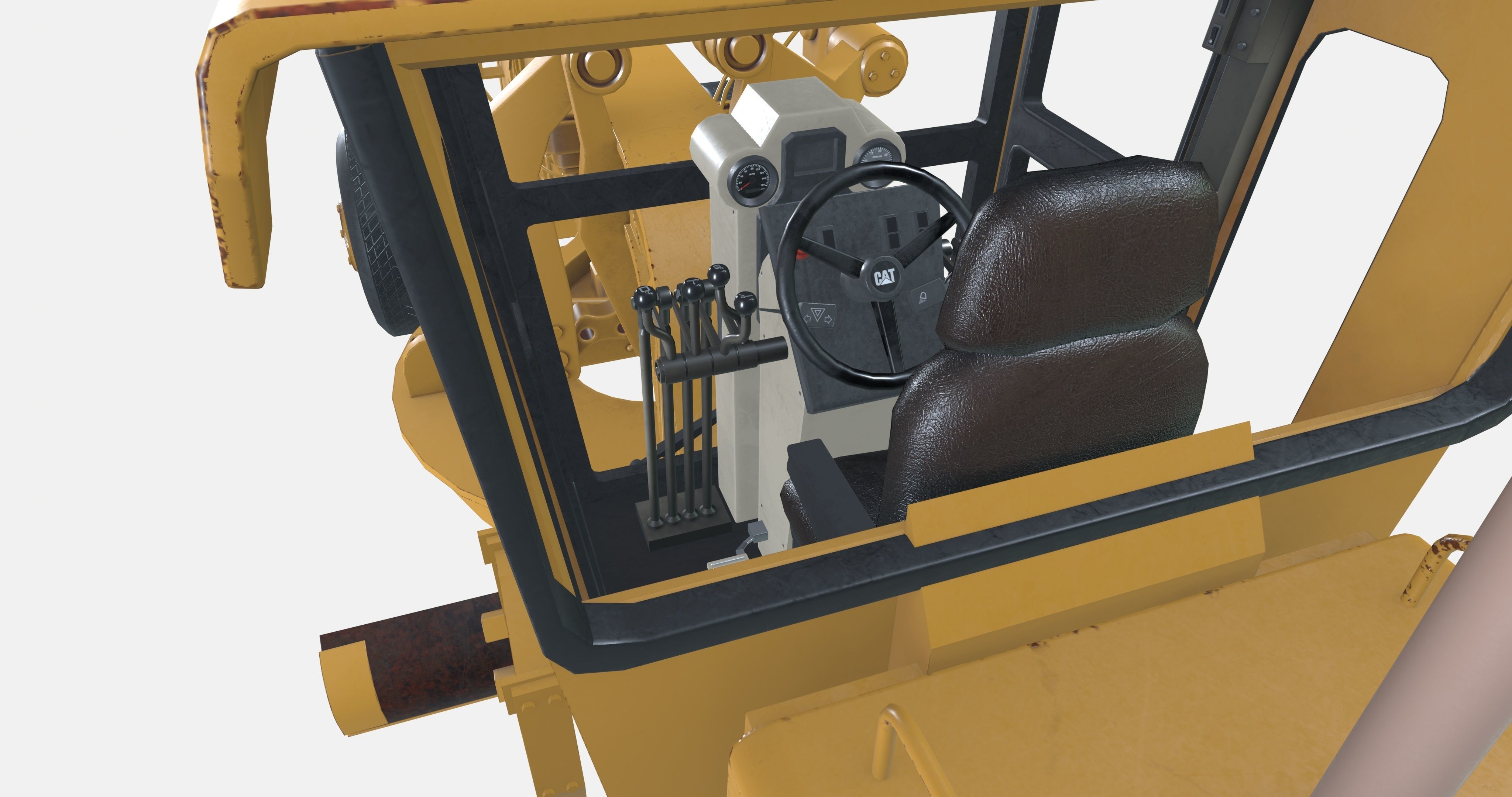Grader Vehicle 3D model_7