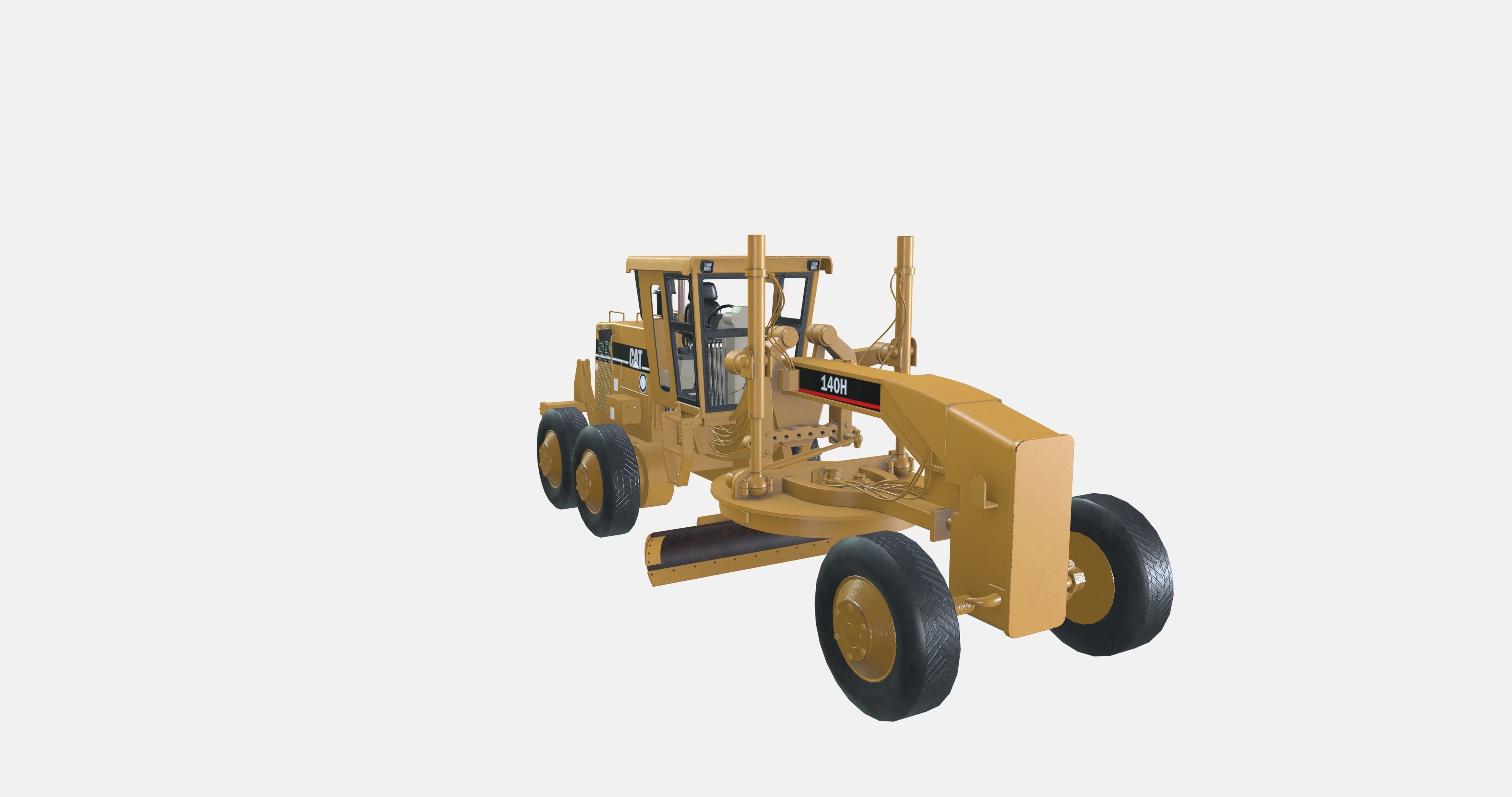 Grader Vehicle 3D model_4