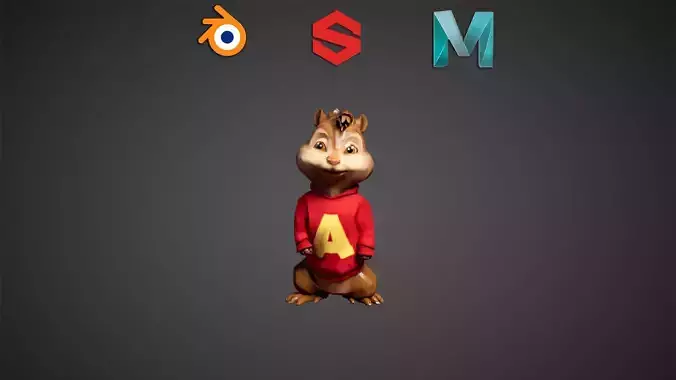 Alvin Low-poly 3D model