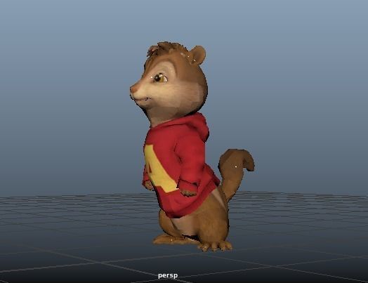 Alvin Low-poly 3D model_16