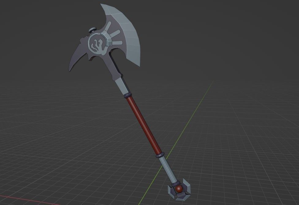 Axe 3D Low-poly 3D model_19