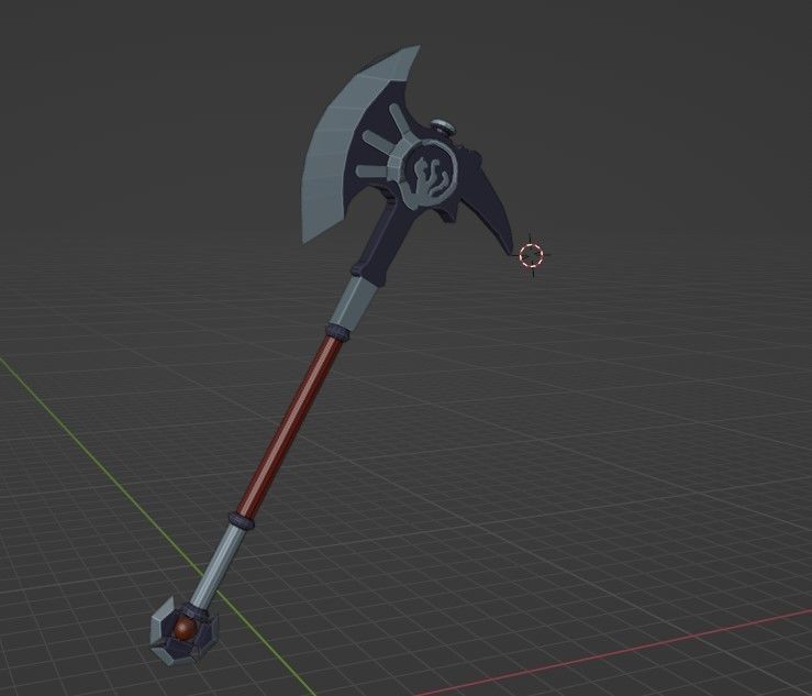 Axe 3D Low-poly 3D model_5