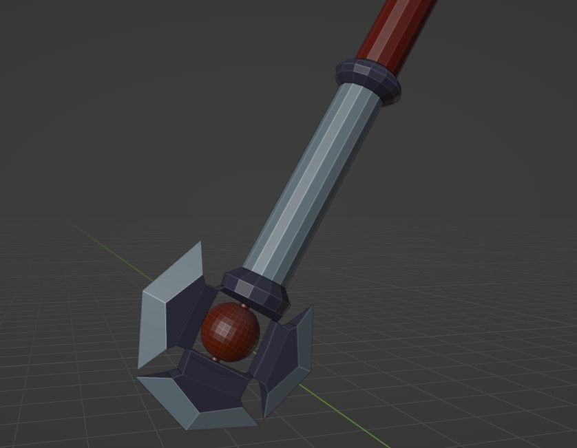 Axe 3D Low-poly 3D model_6