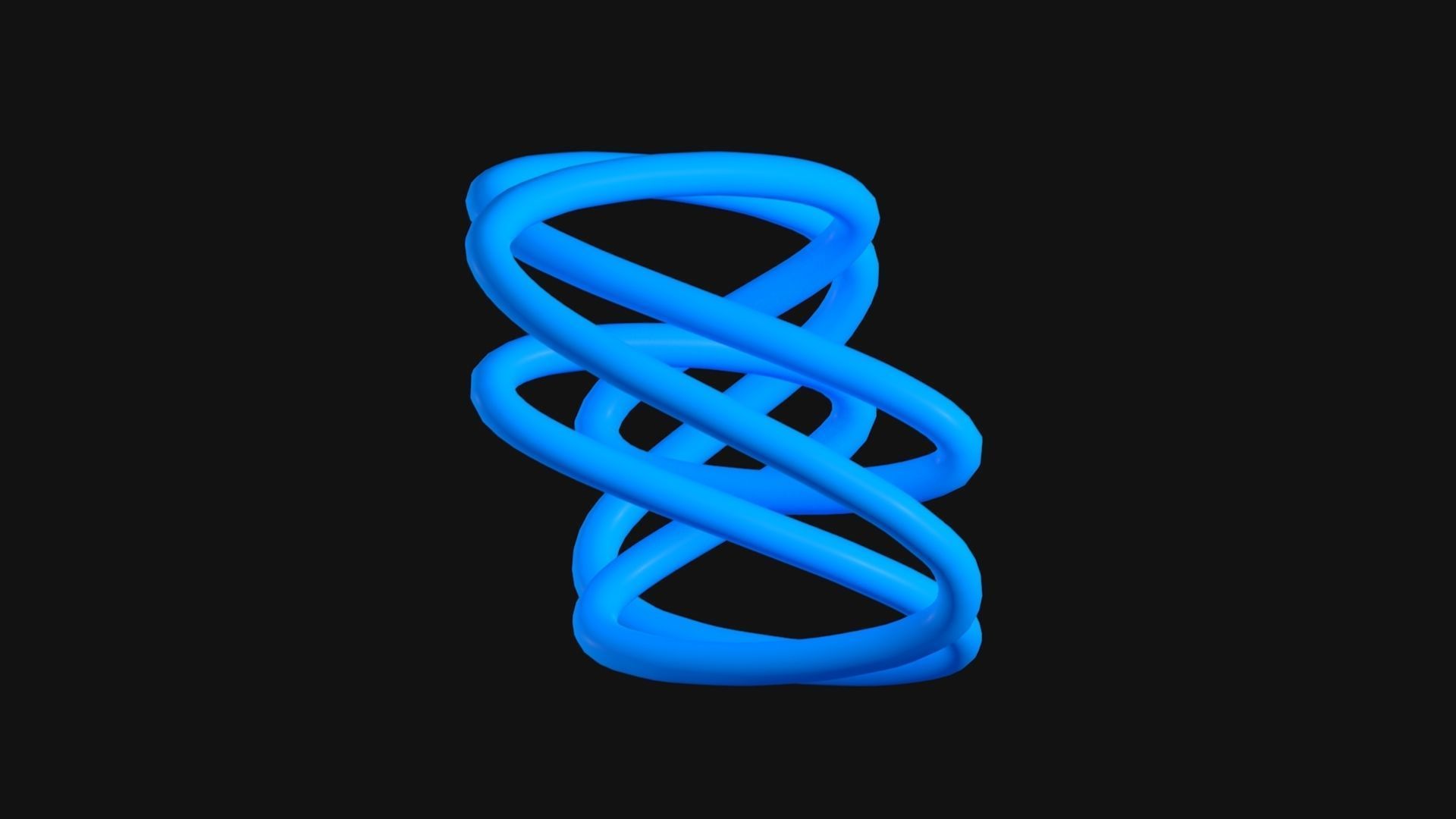 Figure Eight Loop Knot Low-poly 3D model_4