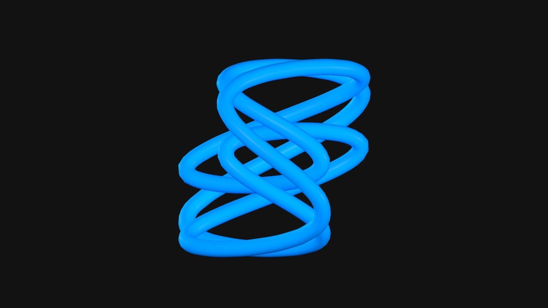Figure Eight Loop Knot Low-poly 3D model_6