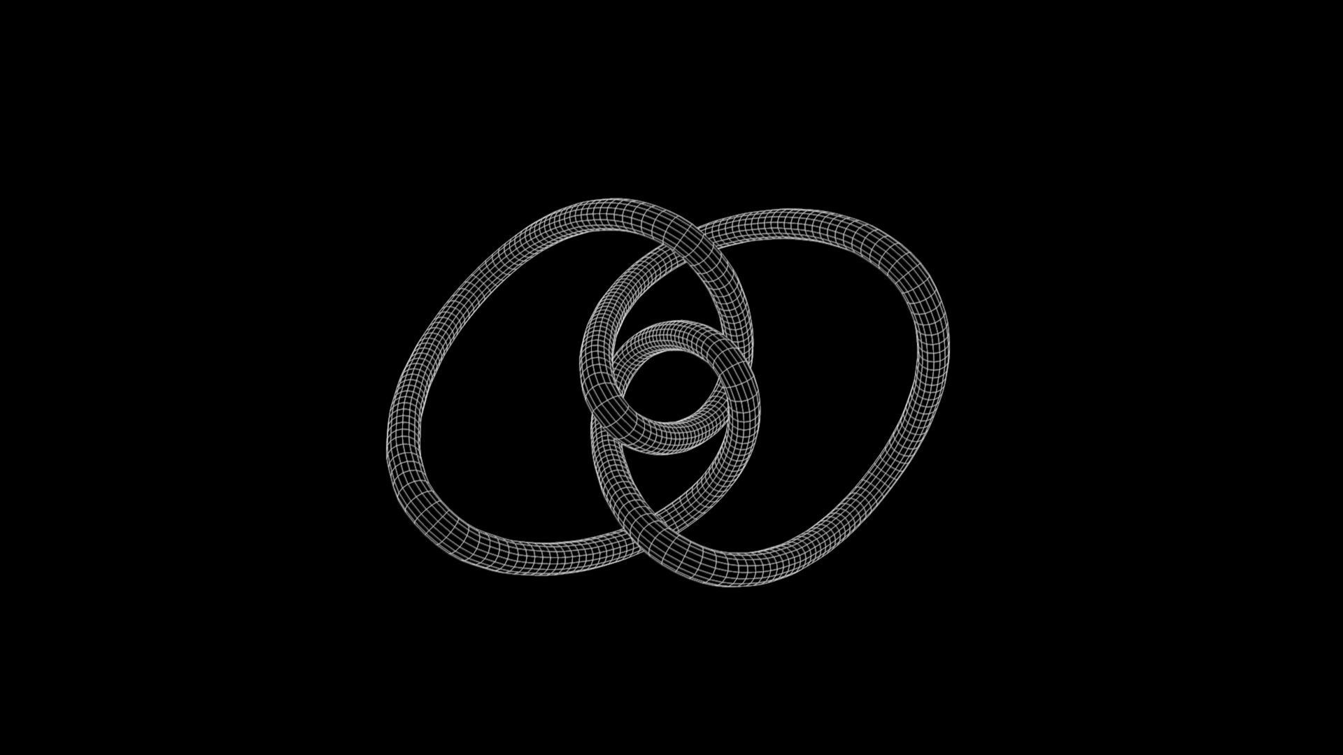 Figure Eight Loop Knot Low-poly 3D model_8