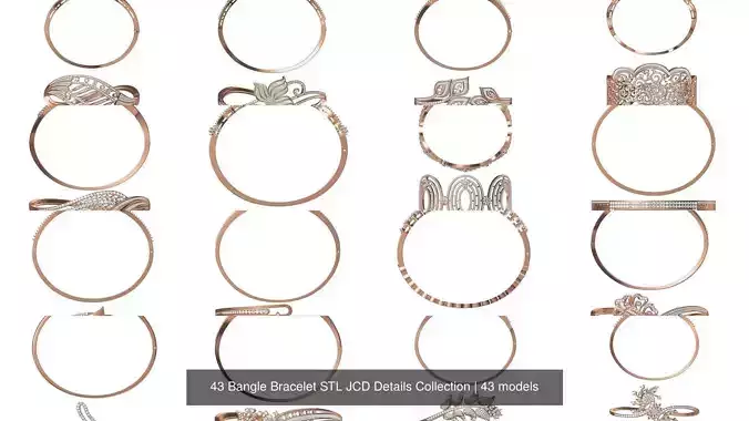 43 Bangle Bracelet STL JCD Details Collection
