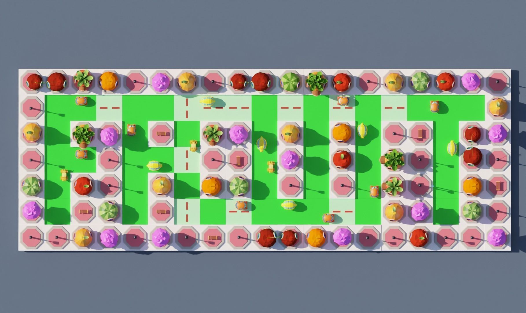 Fruit Street Pack Low-poly 3D model_6