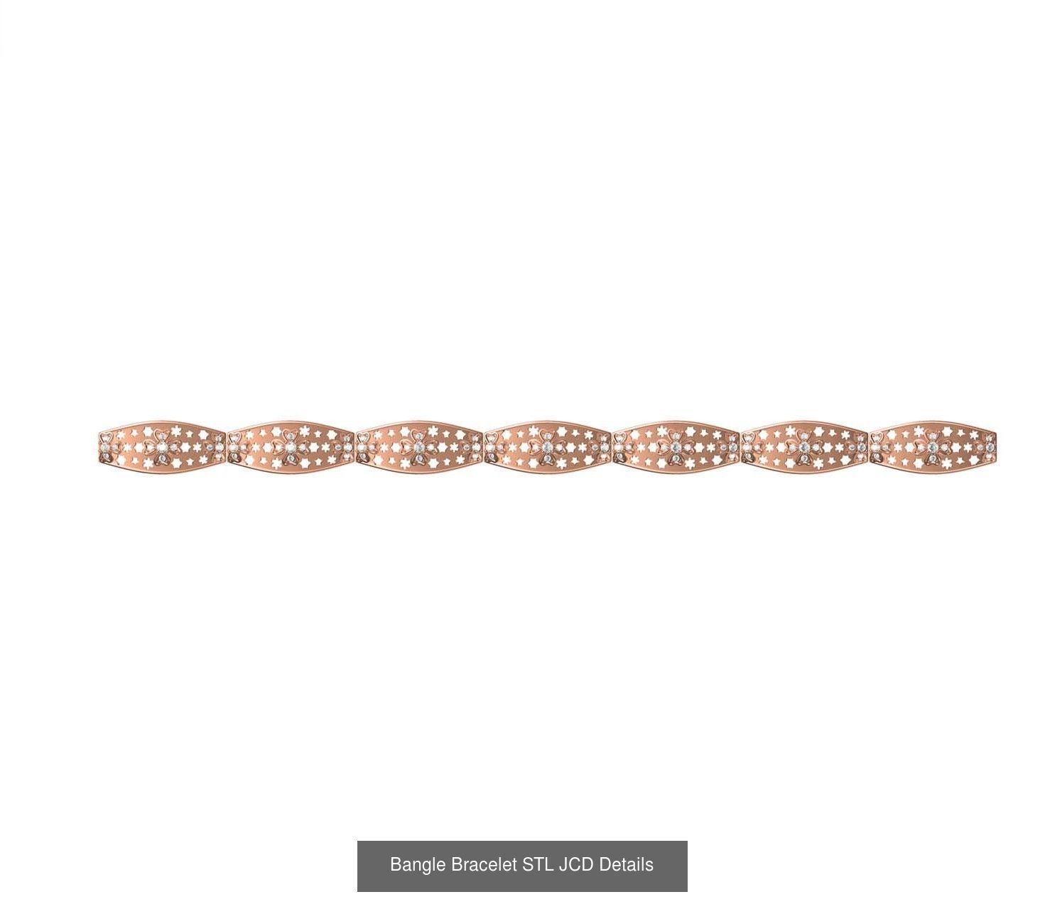 26 Bangle Bracelet STL JCD Details Collection _3