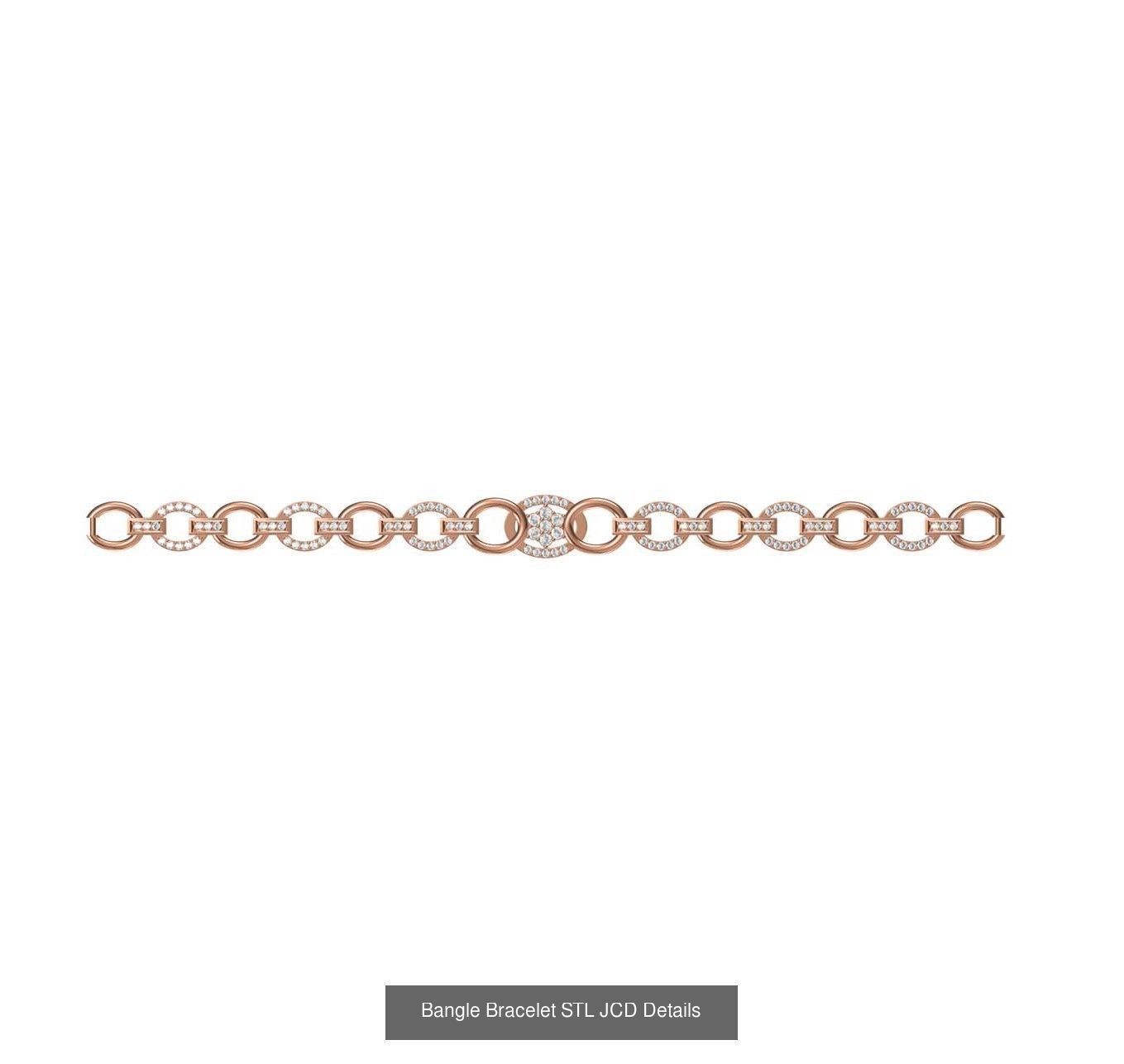 26 Bangle Bracelet STL JCD Details Collection _16