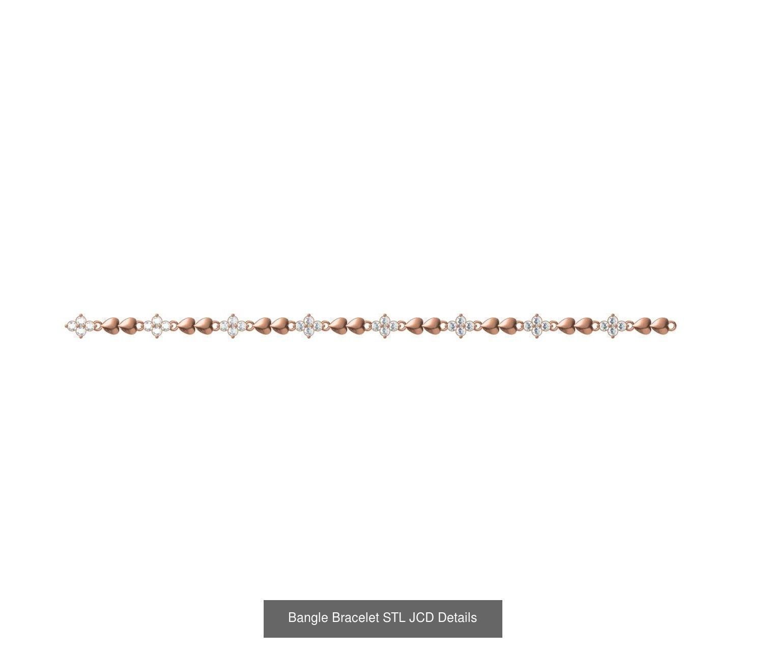 26 Bangle Bracelet STL JCD Details Collection _26
