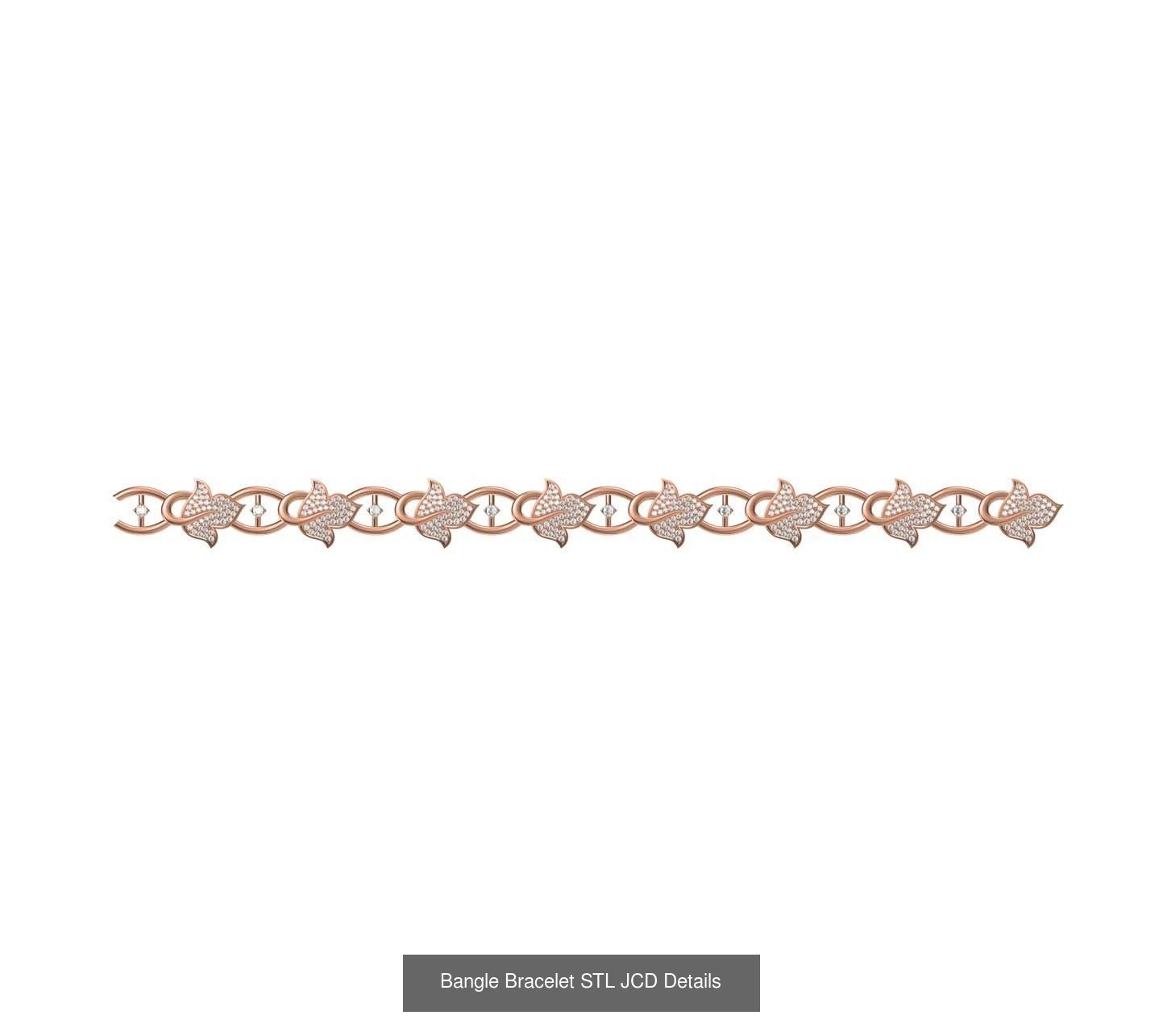 26 Bangle Bracelet STL JCD Details Collection _4