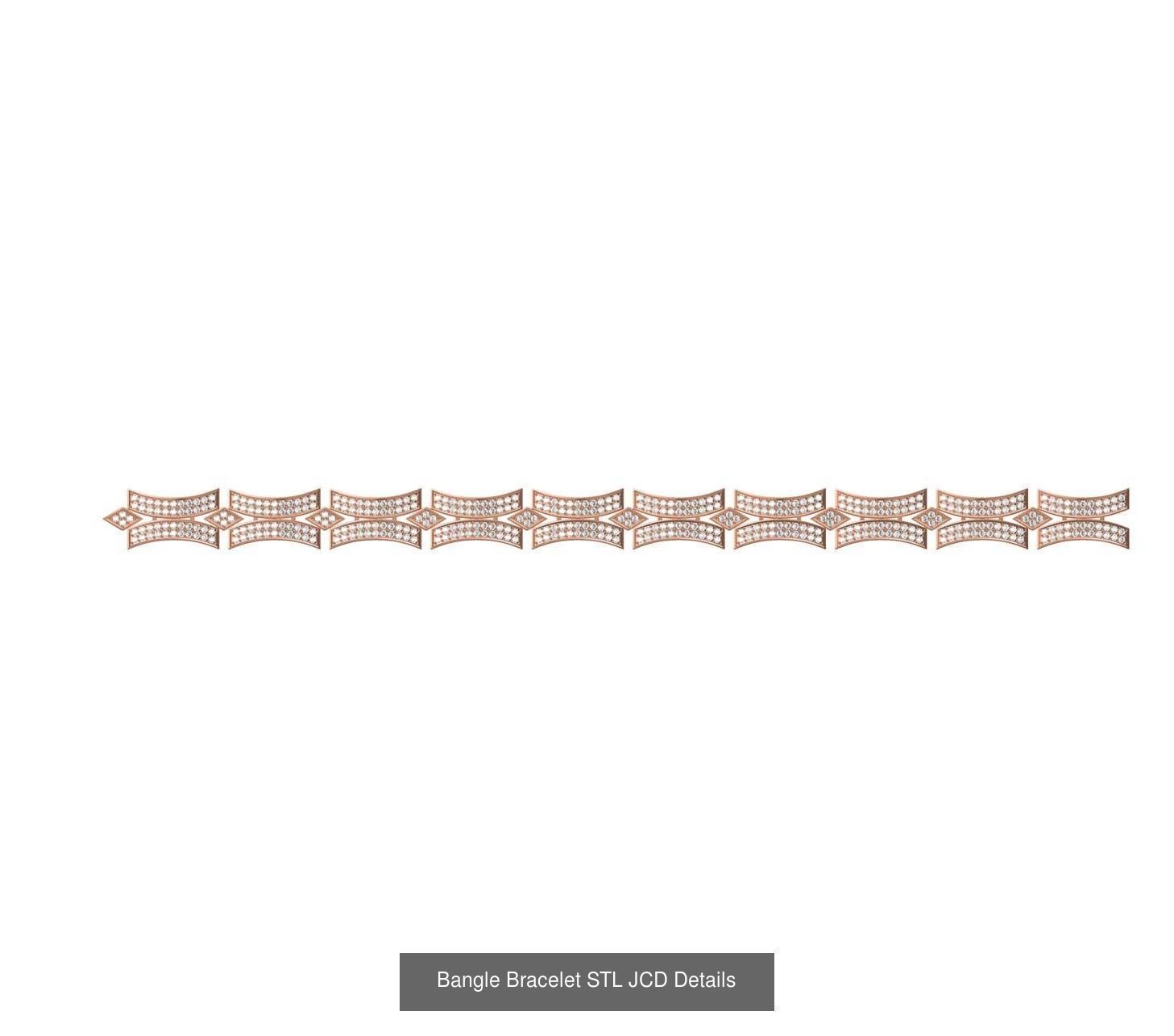 26 Bangle Bracelet STL JCD Details Collection _11