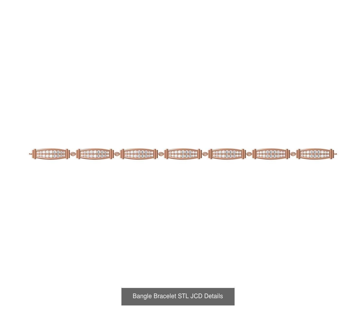 26 Bangle Bracelet STL JCD Details Collection _6