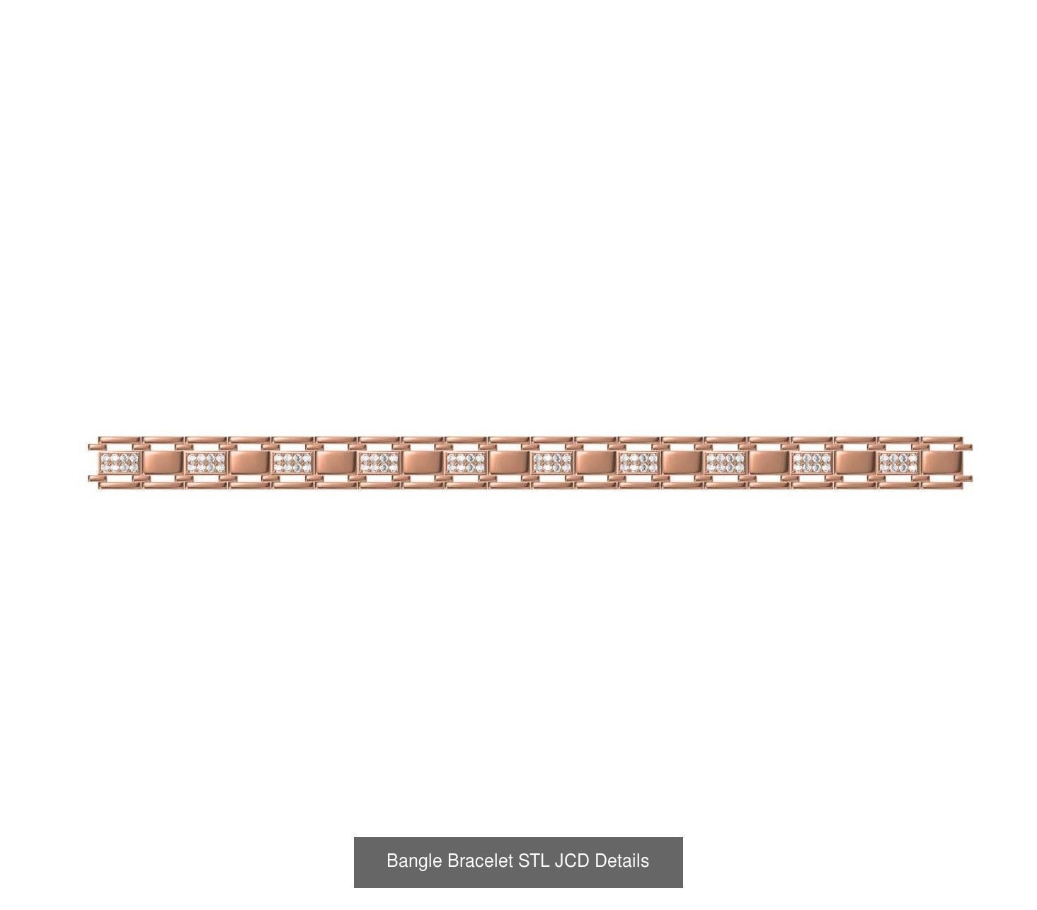 26 Bangle Bracelet STL JCD Details Collection _12