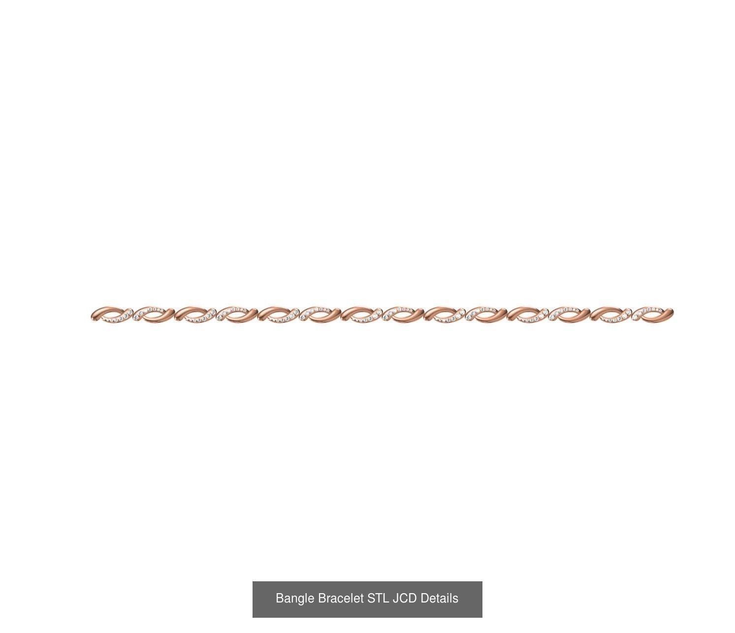26 Bangle Bracelet STL JCD Details Collection _9