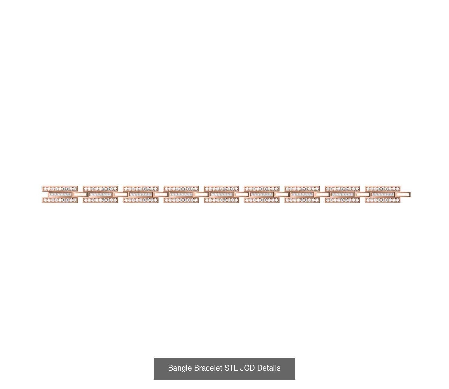 26 Bangle Bracelet STL JCD Details Collection _14