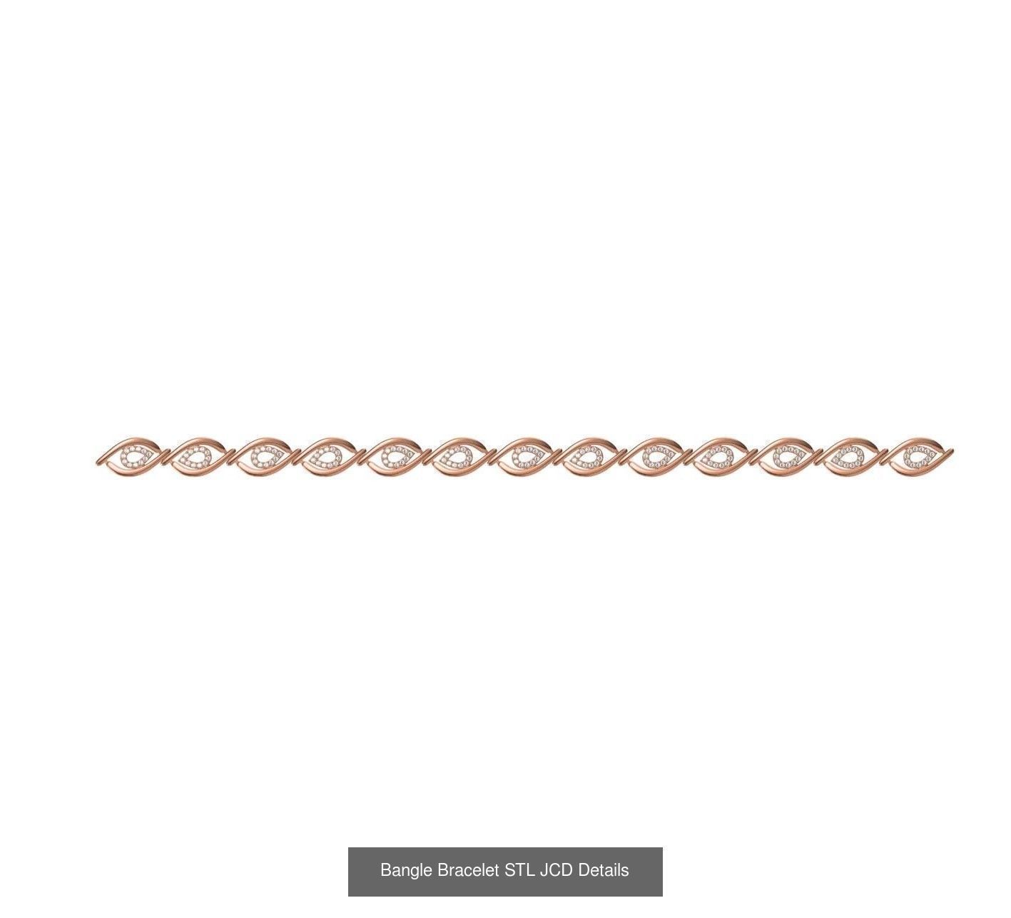 26 Bangle Bracelet STL JCD Details Collection _22