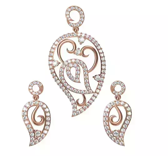 Women Earrings Pendant Set STL JCD Details