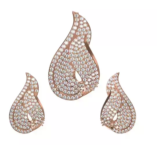 Women Earrings Pendant Set STL JCD Details