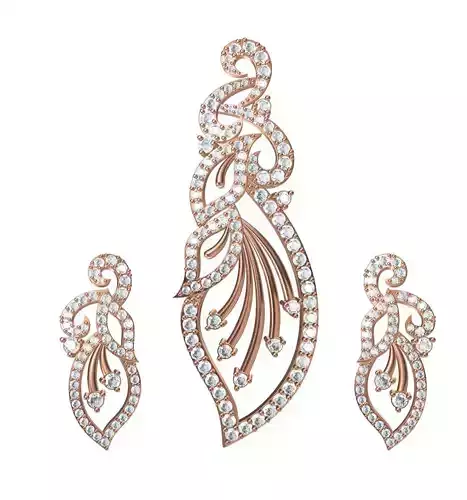 Women Earrings Pendant Set STL JCD Details