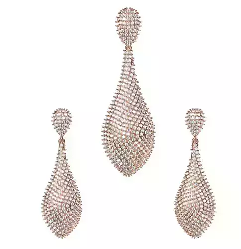 Women Earrings Pendant Set STL JCD Details