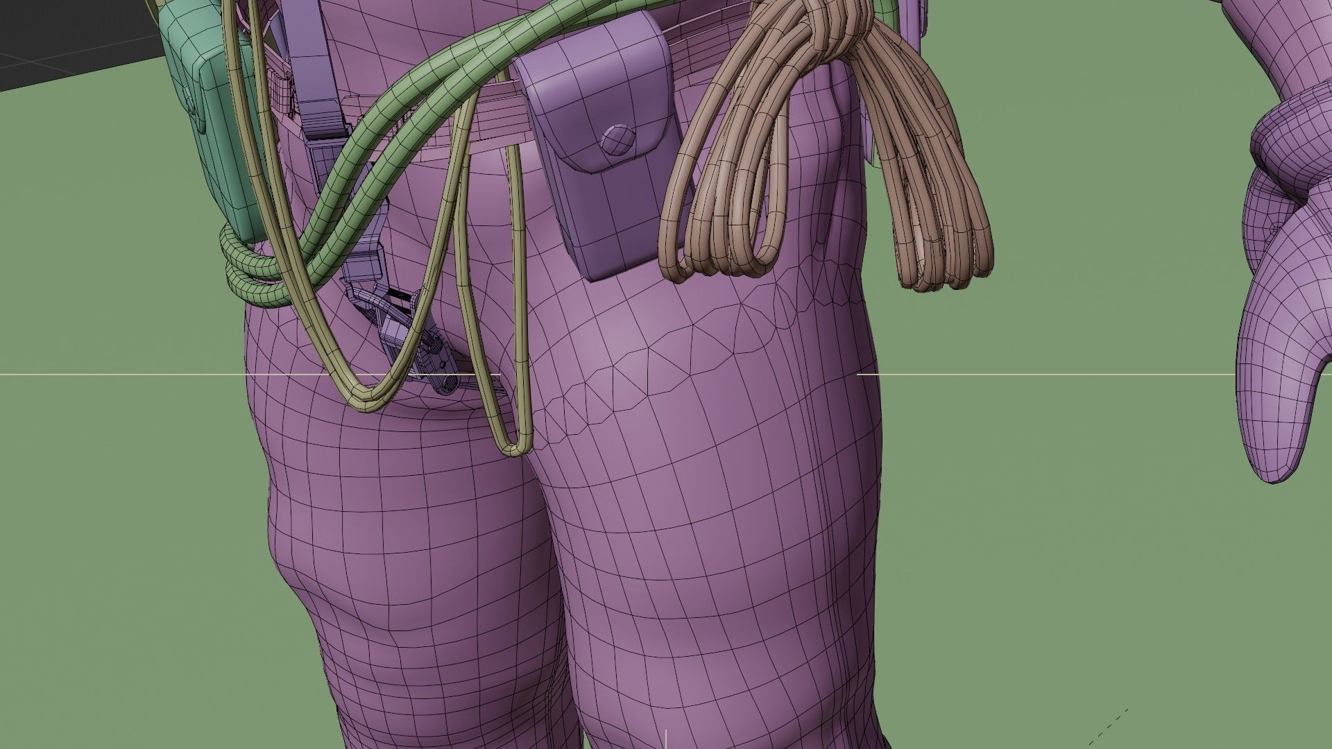  Copper Bronze Diving Suit Low-poly 3D model_21