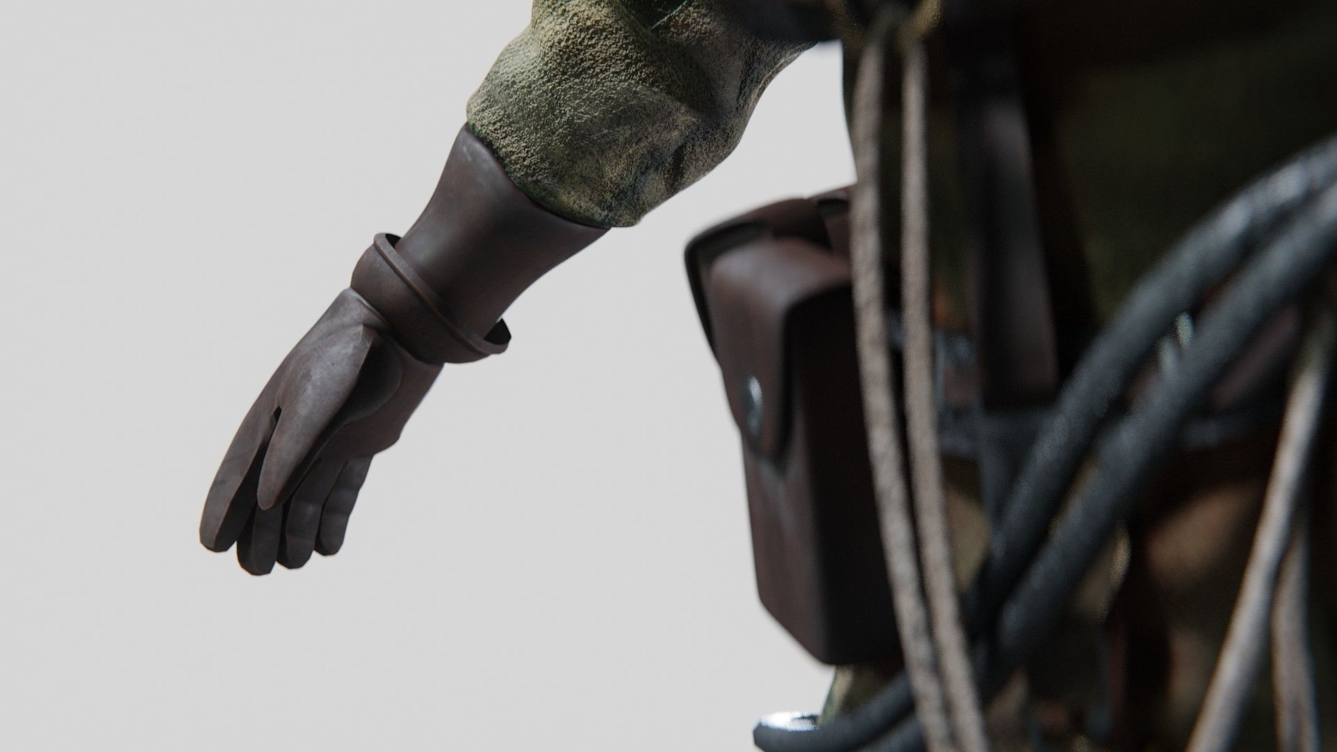  Copper Bronze Diving Suit Low-poly 3D model_11