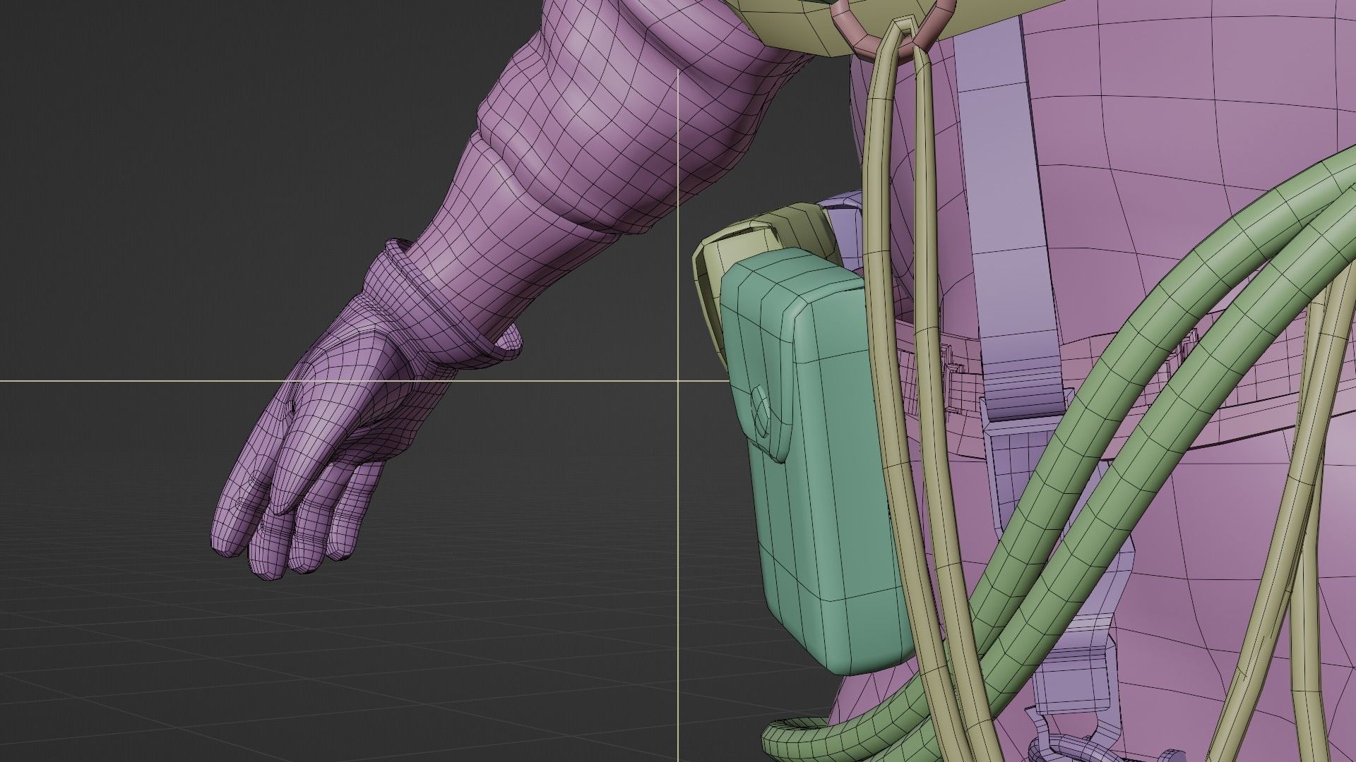  Copper Bronze Diving Suit Low-poly 3D model_23