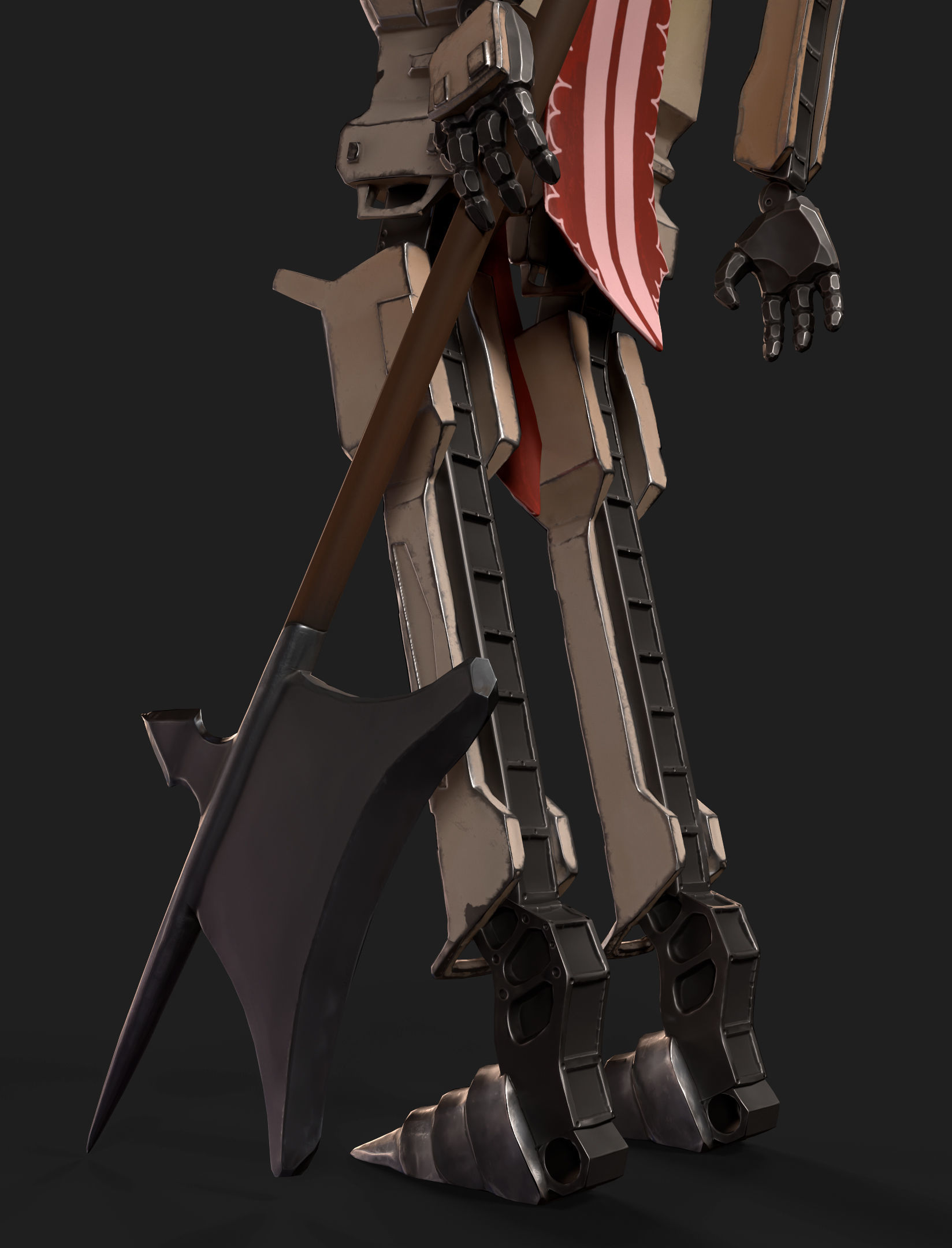Medieval Warmachine  Low-poly 3D model_10